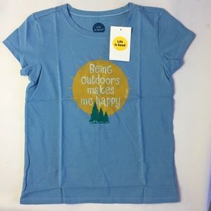 NWT Girl’s Size 10 Life Is Good T-shirt 🌲🏕